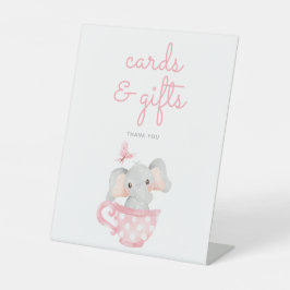 Olifant Baby shower geschenken en Kaarten Reclamebord Met Voetstuk