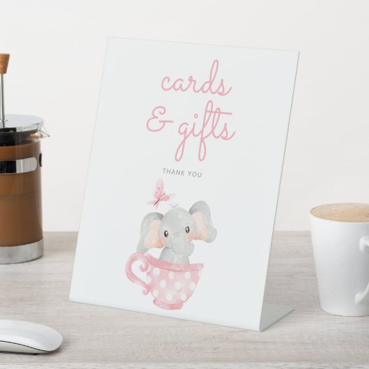 Olifant Baby shower geschenken en Kaarten Reclamebord Met Voetstuk (Insitu)