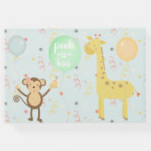 Olifant Baby shower Giraffe Monkey Confetti Gastenboek (Achterkant)