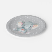 Olifant Baby shower grijs papier Bord (Gekanteld)