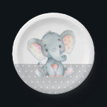Olifant Baby shower grijs papier Bord<br><div class="desc">Olifant Baby shower grijs papier Bord</div>