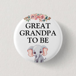 Olifant Baby shower groot opa om te zijn Ronde Button 3,2 Cm