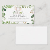Olifant Baby shower Hoe groot is mama's buik Kaart (Voorkant / Achterkant)