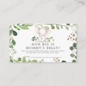 Olifant Baby shower Hoe groot is mama's buik Kaart (Voorkant)