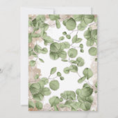 Olifant Baby shower Invitation - Aardtonen Kaart (Achterkant)