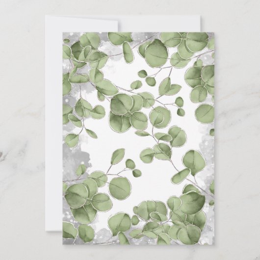 Olifant Baby shower Invitation - Geel Kaart (Achterkant)