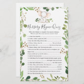 Olifant Baby shower kinderkamer rijm quiz spel (Voorkant / Achterkant)