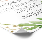 Olifant Baby shower Late Night Luiers Teken Poster (Hoek)