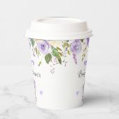 Olifant Baby shower Lavendel Paarse kleine pinda Papieren Bekers (Links)