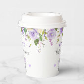 Olifant Baby shower Lavendel Paarse kleine pinda Papieren Bekers (Rechts)