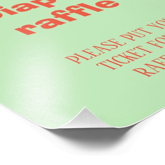 Olifant baby shower luier loterij teken foto afdruk (Hoek)