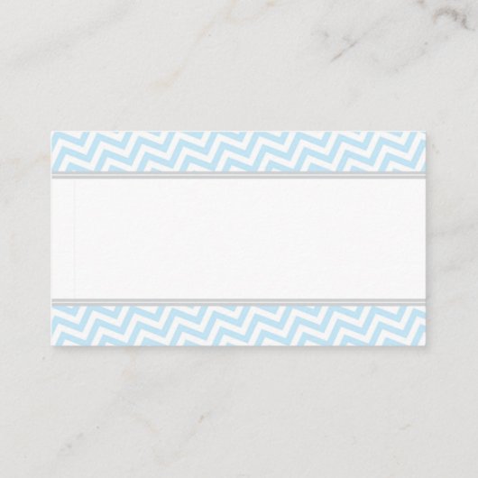 Olifant Baby shower Luier Raffle Ticket Blauw Informatiekaartje (Achterkant)