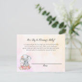 Olifant Baby shower Mama's Belly Size Game Informatiekaartje (Staand voorkant)