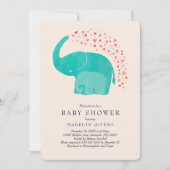 Olifant Baby shower met moeder en kalf Kaart (Voorkant)