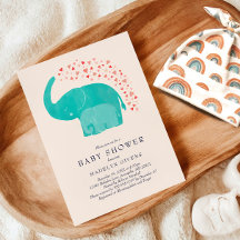 Olifant Baby shower met moeder en kalf