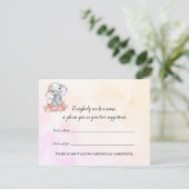 Olifant Baby shower Naam Suggesties Spel Informatiekaartje (Staand voorkant)