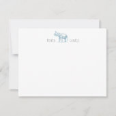 Olifant Baby Shower Notitiekaart Notitiekaartje (Voorkant)