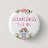 Olifant Baby shower oma te worden Ronde Button 3,2 Cm (Voorkant)