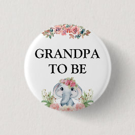 Olifant Baby shower Opa Button