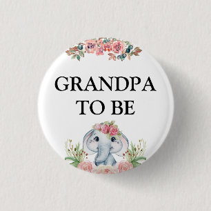 Olifant Baby shower Opa Button