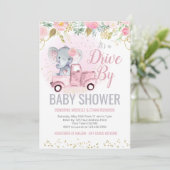 Olifant Baby shower Parade Kaart (Staand voorkant)