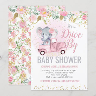 Olifant Baby shower Parade Kaart