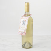 Olifant Baby shower Pop de Bubbly Champagne Labels (Schuin)