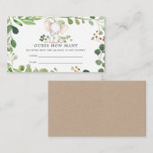 Olifant Baby shower raden hoeveel Kaart (Voorkant / Achterkant)
