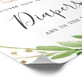 Olifant Baby shower raden hoeveel luiers Poster (Hoek)