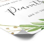 Olifant Baby shower raden hoeveel pinda's Poster (Hoek)