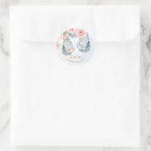 Olifant Baby shower Rond Dank u Stickers (Tas)