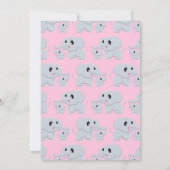 Olifant Baby shower roze meisje Kaart (Achterkant)