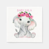 Olifant Baby Shower Servet (Voorkant)