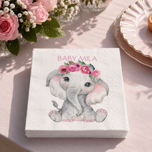 Olifant Baby Shower Servet