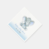 Olifant Baby shower servetten (Blue Boys) (Hoek)