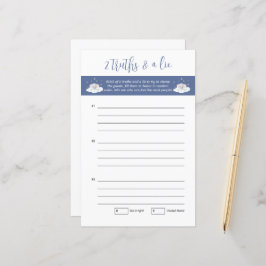 Olifant Baby shower spel twee waarheden en een leu