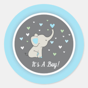 Olifant Baby shower Sticker, Olifant Sticker