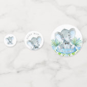 Olifant Baby shower tafel Confetti (Achterkanten)