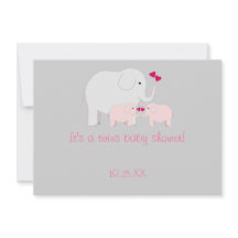 Olifant Baby shower Twin Meisjes