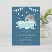 Olifant Baby Shower Uitnodiging (Staand voorkant)