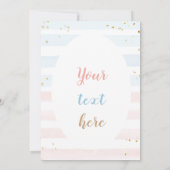 Olifant Baby shower Uitnodiging Geslacht onthullen (Achterkant)