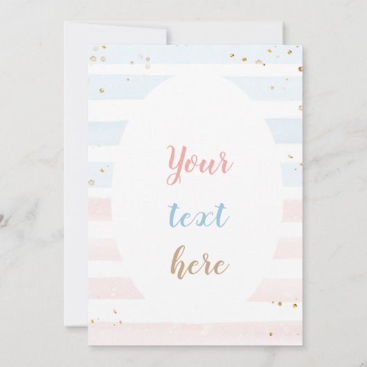 Olifant Baby Shower Uitnodiging Geslacht onthullin (Achterkant)