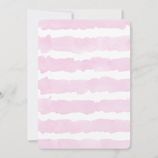 Olifant baby shower uitnodiging meisje roze goud (Achterkant)