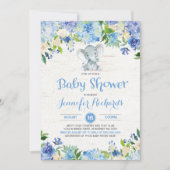 Olifant Baby shower Uitnodiging Rustic Boy Shower (Voorkant)
