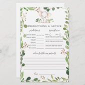 Olifant Baby shower voorspellingen en advies (Voorkant / Achterkant)