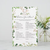 Olifant Baby shower Wat zit er in je telefoon (Staand voorkant)