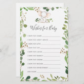 Olifant Baby shower wensen voor Baby (Voorkant / Achterkant)