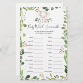 Olifant Baby shower Word Scramble spel (Voorkant / Achterkant)