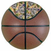 Olifant Baby springt vrolijk in Afrikaanse savanne Basketbal (Rechts)