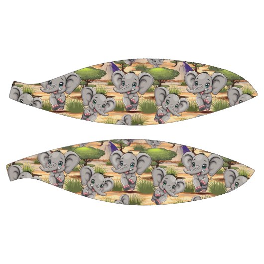 Olifant Baby springt vrolijk in Afrikaanse savanne Basketbal (Panelen)